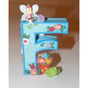 Vintage Mary Engelbreit Alphabet Letter Initial "F" Frog Fairy Flower 1999